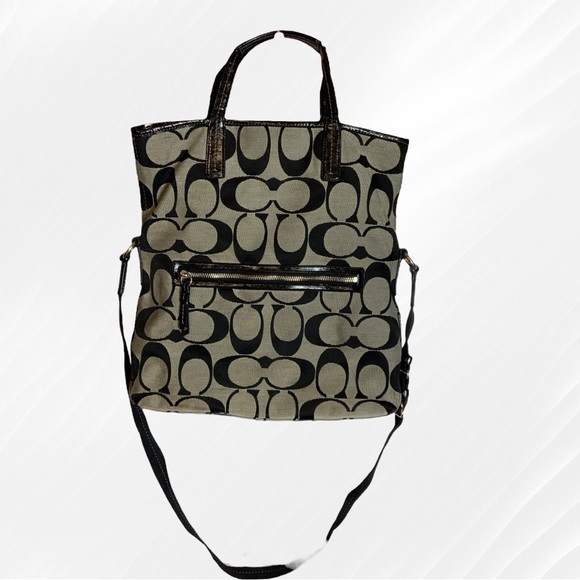 Coach Fold Over Tote Shopper Gender Neutral Bag - Picture 2 of 10